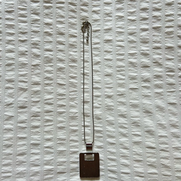 Silver Necklace with Green Pendant | OS - Picture 2 of 2